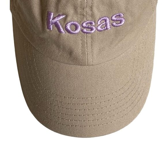 Kosas Brand Baseball Hat Cap Tan Lilac Embroidered Adjustable One Size Neutral - Picture 6 of 10